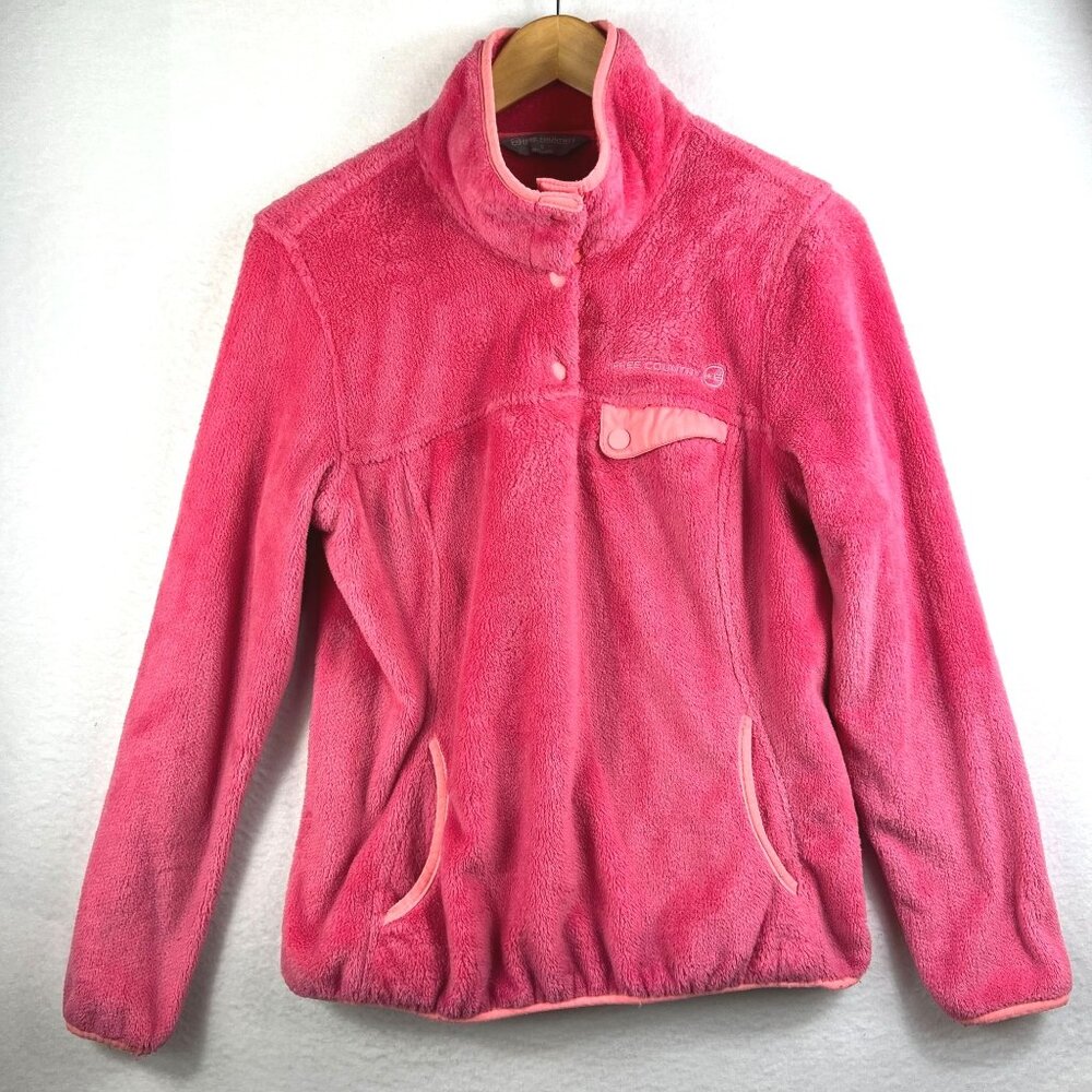 Free Country Women's Pink Venture Butter Pile Fleece Jacket Size S Pullover